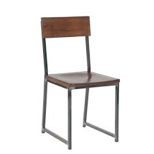Steel Chair With Walnut Color Rubber Wood Seat Back Metal Chairs Restaurant Chairs Chair