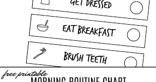 Free Printable Morning Visual Routine Chart For Kids And