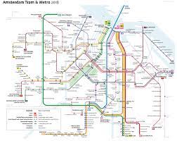 Amsterdam Tram Metro Map Amsterdam Map Metro Map Public Transport