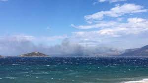 Σε εξέλιξη παραμένει το μεσημέρι της πέμπτης (27/06) η πυρκαγιά που εκδηλώθηκε νωρίτερα σήμερα. Fwtia Karystos Cnn Gr