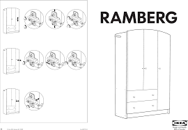 Below you can view and download the pdf manual for free. Ikea Ramberg Wardrobe W 3 Doors 53x83 Assembly Instruction