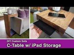 With A Few 2 X 2 S You Can Build This C Table Sofa End Table With Ipad Or Tablet Storage This Modern C Base Sofa Side Table Can In 2020 Diy