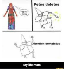 Learn vocabulary, terms and more with flashcards, games and other study tools. Fetus Deletus Yeetus That Fetus Que Abortion Completus My Life Moto My Life Moto Ifunny