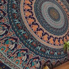 The elegant colours used in this wall hanging/bedspread will match your bedroom decor. Mandala Print Tapestry Hippie Wall Coverings Bohemian Beach Throwing Carpet Ceiling Tent Mattress Psychedelic Wall Decoration Tapestry Aliexpress