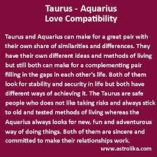 Your match score is 60%. Taurus And Aquarius Love Compatibility Aquarius Love Compatibility Virgo Love Compatibility Gemini Love Compatibility