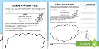 Ks1 Writing Your Own Winter Haiku Worksheet Worksheet
