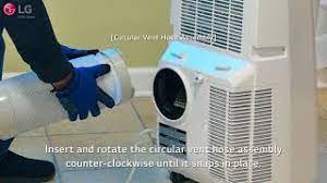 The kit includes all the needed items to exhaust the warm air created during the refrigeration process to the outside of the home. Lg Portable Air Conditioner Installation 2018 Update Youtube
