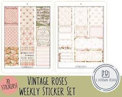 Cathy Vintage Weekly Digital Planner Stickers Goodnotes Etsy In 2020 Digital Planner Planning Stickers Planner Stickers