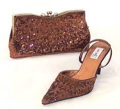 Shoes Bronze Brown Shoes Matching Clutch Bag Farfalla 50708 Glamour Shoes Womens Fashion Shoes Shoes
