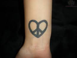 I Like This Simple Heart Shaped Peace Sign Tattoos Heart Tattoo Heart Tattoo Designs