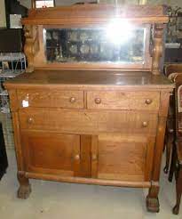 Quarter Sawn Oak Antique Sideboard Server Or Buffet Beveled Mirror 30296 Ebay Antique Oak Sideboard Oak Sideboard Antique Sideboard