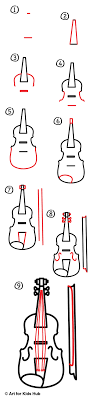 Let's start in the upper see the curve in the left and the simple shapes in the middle (00 min 55 sec)? How To Draw A Violin Art For Kids Hub