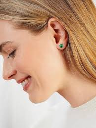 Amazon.com: ChicSilver Diamond Stud Earrings for Women Sterling Silver  Princess Cut 6mm Solitaire Created Gemstone April Birthstone Earrings:  Clothing, Shoes & Jewelry