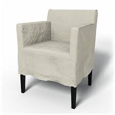 Nils Chair Covers Chair With Arms Loose Fit Urban Medium Skirt Using The Fabric Brera Lino Natural Ikea Chair Cover Ikea Dining Chair Ikea Chair