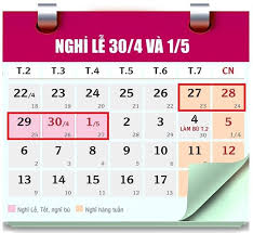 Kỳ nghỉ lễ 30/4 và 1/5 năm nay người lao động được nghỉ 4 ngày. Lá»‹ch Nghá»‰ Lá»… Giá»— Tá»• Hung VÆ°Æ¡ng Ngay 30 4 Va Quá»'c Táº¿ Lao Ä'á»™ng 1 5