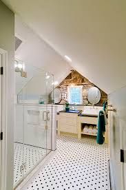 Small Attic Bathroom Houzz Gather small bathroom decorating ideas, and get ready to add style and appeal to a snug bathroom space. small attic bathroom houzz