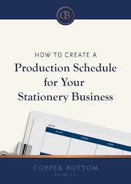 Who will write/choose the articles? How To Create A Production Schedule For Your Stationery Business Planner Design Copper Bottom Design Co