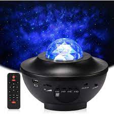 Epicgadget Laser Star Projector Ocean Wave Night Light Projection With Bluetooth Speaker Led Nebula Cloud Light For Home Theater Kids Adults Room Decoration Bed Night Light Projector Star Projector Star Projector