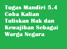 Tujuan merupakan misi sasaran yang ingin dicapai oleh suatu organisasi di masa yang akan datang dan manajer bertugas mengarahkan jalannya organisasi untuk mencapai tujuan tersebut. Tugas Mandiri 5 4 Coba Kalian Tuliskan Hak Dan Kewajiban Sebagai Warga Negara Operator Sekolah