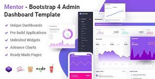 Mentor Bootstrap 4 Admin Dashboard Template Stylelib Dashboard Template Templates Website Template