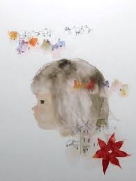 いわさきちひろ ポインセチアと少女 有名作家の絵画 版画作品を販売 通販 絵画買取 委託販売 いわさきちひろ アートのアイデア イラスト