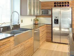 contemporary kitchen with bamboo