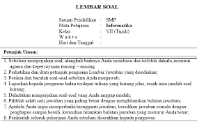 Soal Dan Kunci Jawaban Pat Informatika Smp Kelas 7 Kurikulum 2013 Didno76 Com