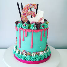 Happy Birthday Cake For 6 Year Old Boy Joint 6 Year Old Boy And Girl Roller Skating Party Drippy Cake 4 Layers Of Pink And Turquoise Cake Cover Roller Skate Cake Birthday Cake Girls Skate Birthday
