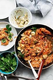 Ottolenghi S Orzo With Prawns Tomato And Feta Recipe Ottolenghi Recipes Yotam Ottolenghi Recipes Simple Cookbook