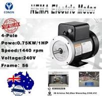 NEMA Electric Motor Single phase 0.75kw 1hp 1400rpm frame 56 with NEMA flange
