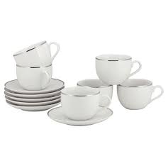 Serving size 80 ml.inspired by the shape of the nespresso capsule, the ritual cups are elegant, light and expertly designed to serve the perfect coffee. Metallic Rim Coupe Porcelain Espresso Cup Saucer Set Of 6 Pottery Barn
