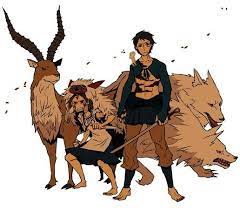 Marked with the curse of a rampaging boar god, young ashitaka sets off on a journey to cure his mysterious affliction. Princess Mononoke San Ashitaka Fan Art Studio Ghibli Characters Studio Ghibli Fanart Studio Ghibli Art