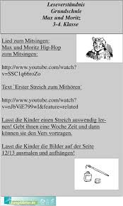 Lilos lesewelt 1 + 3; Leseverstandnis Grundschule Max Und Moritz 3 4 Klasse Pdf Kostenfreier Download