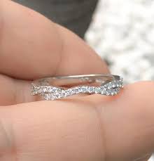 Twisted Diamond Band Curve Shadow Ring Diamond Twist Pave Etsy Diamond Bands Diamond Wedding Bands Matching Wedding Bands Gold