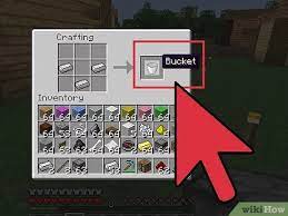Right click while holding the empty bucket and your character will get a temporary pocket of air forming around its head. How To Make A Bucket In Minecraft 8 Steps With Pictures
