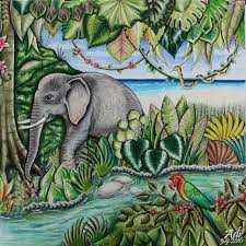 The magic jungle, jungle animals, mysterious nature scenes, relaxation and mindfulness coloring books for adults.magical jungle coloring book is a wonderful way to show your love of jungle and animals while your stress fades away. Sieh Dir Dieses Instagram Foto Von Adi Coloring An Gefallt 51 Mal Magical Jungle Johanna Basford Johanna Basford Coloring Book Jungle Coloring Pages