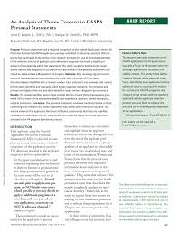 Pdf An Analysis Of Theme Content In Caspa Personal Statements