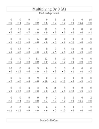 The Multiplying 1 To 12 By 0 A Multiplication Worksheet Multiplication Facts Worksheets Math Multiplication Worksheets Printable Multiplication Worksheets