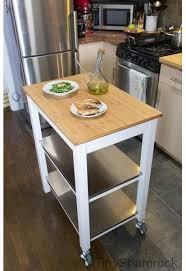 Kitchen Island Cart Table Butcher Block 3tier Shelf Stainless Steel Wood Storage Kitchen Cart White Kitchen Cart Small Kitchen Storage