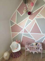 20 Inspiring Diy Geometric Decor For Your Modern Home Bedroom Wall Paint Bedroom Wall Designs Geometric Decor