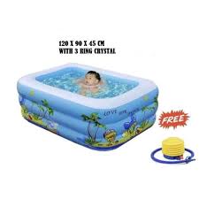 Kolam renang ini sering digunakan untuk baby spa. Jual Kolam Renang Anak Kolam Renang Spa Bayi With 3 Ring Crystal Free Pompa Melatih Motorik Anak Warna Biru Terbaru Juni 2021 Blibli