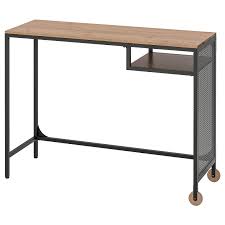fjallbo black laptop table 100x36 cm ikea ikea solid wood desk laptop table