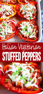 Italian Vegetarian Stuffed Peppers Recipe Cookin Canuck Recipe In 2020 Vegetarian Stuffed Peppers Vegan Recipes Healthy Stuffed Peppers