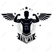 Scegli tra immagini premium su pilates della migliore qualità. Vettoriale Palestra E Il Logo Del Modello Di Fitness Retro Emblema Vettore Stilizzata O Distintivo Con Le Ali Con Silhouette Bodybuilder Image 79505996
