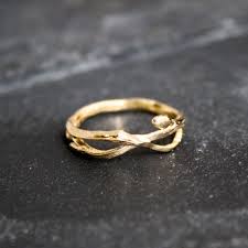 14 Kt Gold Infinity Branch Organic Twig Wedding Bands Etsy Twig Wedding Band Ring Designs Gold Engagement Rings