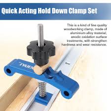 How to make homemade bar clamps for woodworking: Fast Acting Hold Down Clamp Set Aluminum Alloy T Slot T Track Clamp Diy Woodworking Tools Buy At A Low Prices On Joom E Commerce Platform