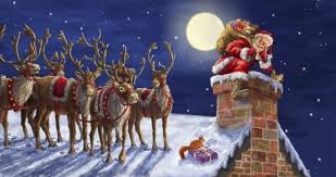 Santa and reindeer for roof. Do You Hear The Reindeer On The Roof Listen Learn Music