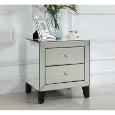 The top 2 drawer slides will keep the 1/4 x 2 from falling out. Augustina Nightstand Mirror 2 Drawer Bedroom Furniture Fads