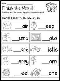 Printable english grammar exercises with answers (pdf worksheets to download). Reading Blends Worksheets For Kindergarten Free Pdf Download Images Worksheet Phonics Grade Blending Jaimie Bleck