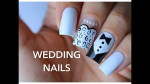 Complete your wedding day look by adding a pop of color or a subtle design to your nails. Simple Wedding Nail Art Nail Design Nails Magazine